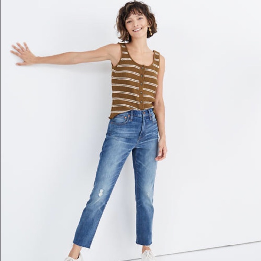 MADEWELL High Rise Slim Cropped Boyfriend Jean 24